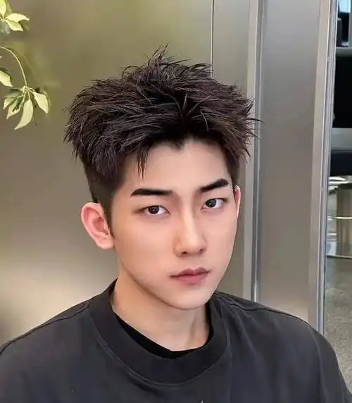 有些男生喜欢展现霸气和硬朗的形象,那么一款具有质感的短碎发型是一