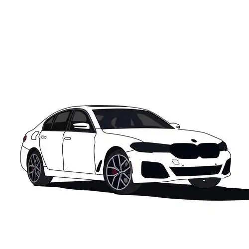 手绘宝马5系_宝马5系车友圈_爱画车的wen_懂车帝