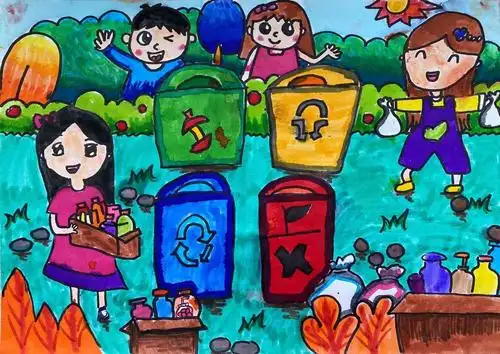 【新时代文明实践】新会东区学校开展"垃圾分类从我做起"主题绘画活动