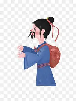 png下载psd背着包袱的可爱柴犬狗下载 png下载psd古代背着书本上学堂