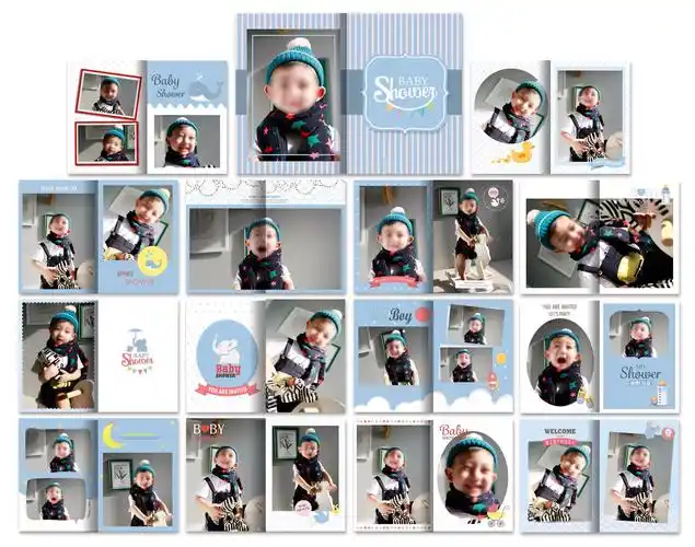 儿童相册 宝宝相册 相册模板 宝宝相册模板 婴儿相册 儿童节 六一