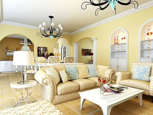 田园风格客厅效果图