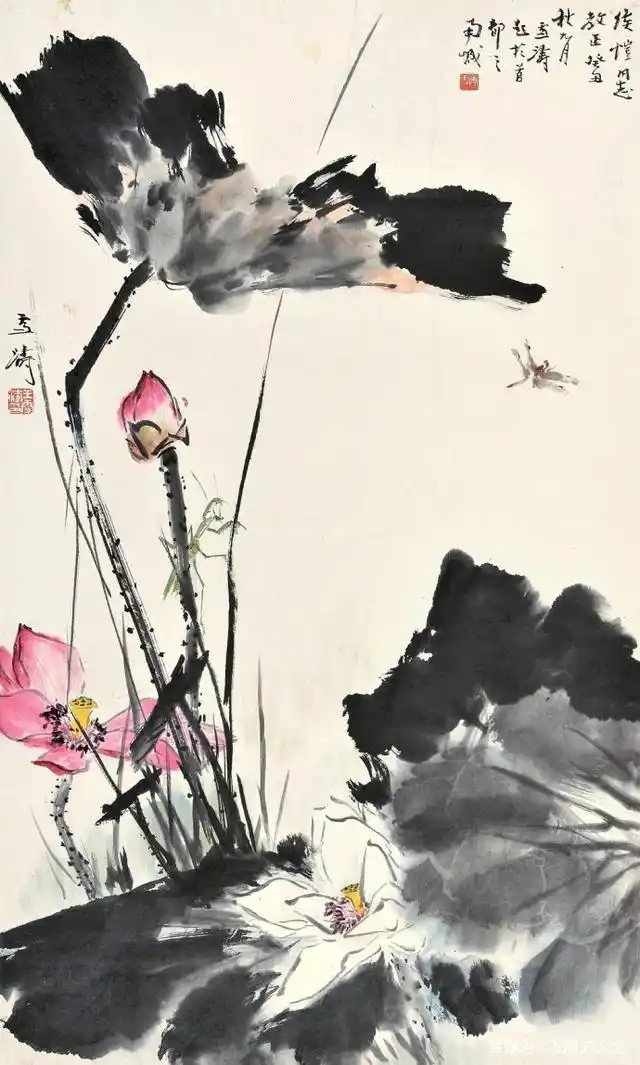 王雪涛先生国画荷花作品欣赏,共三幅