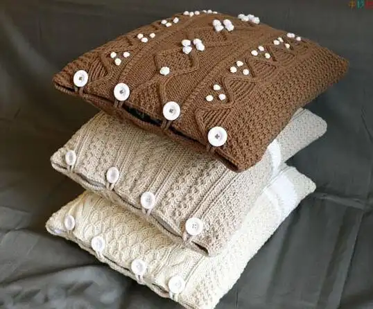 棒针编织沙发靠垫套方法(图文教程)