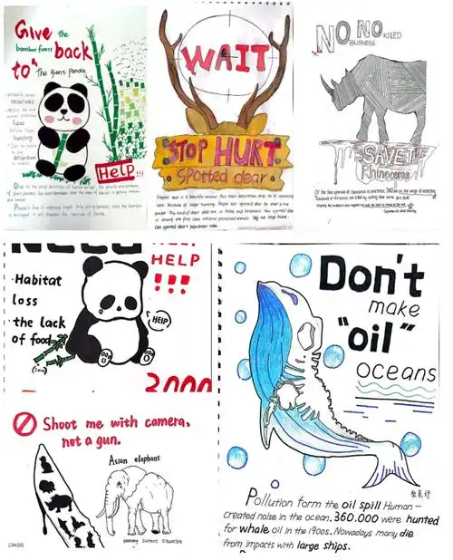 高一年级英语环保主题海报集锦