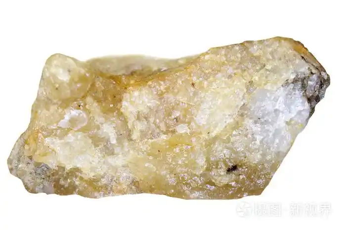 在白色背景上的石英