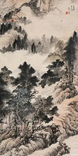 大师吴镜汀精品山水画作品欣赏