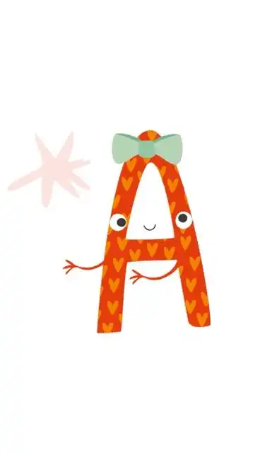 创意绘画大写字母a