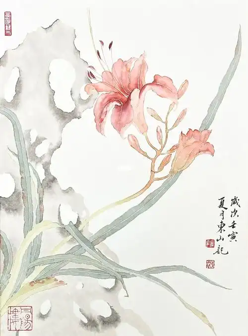 国画  #没骨画  #寻找小红书绘画大神  #清雅与共  #没骨