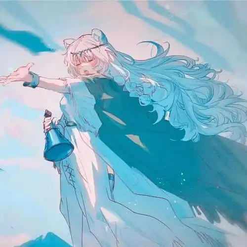 淡雅蓝白色系男女头像|虽然我从来并不孤独,我只是独自一人而已