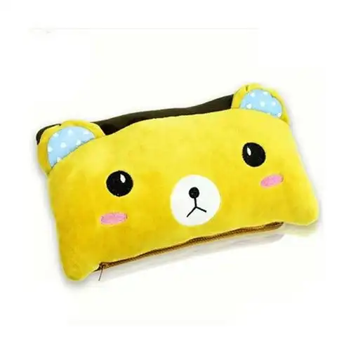 惠通电热水袋防爆充电暖水袋卡通暖手宝毛绒电暖宝宝已注水可拆洗