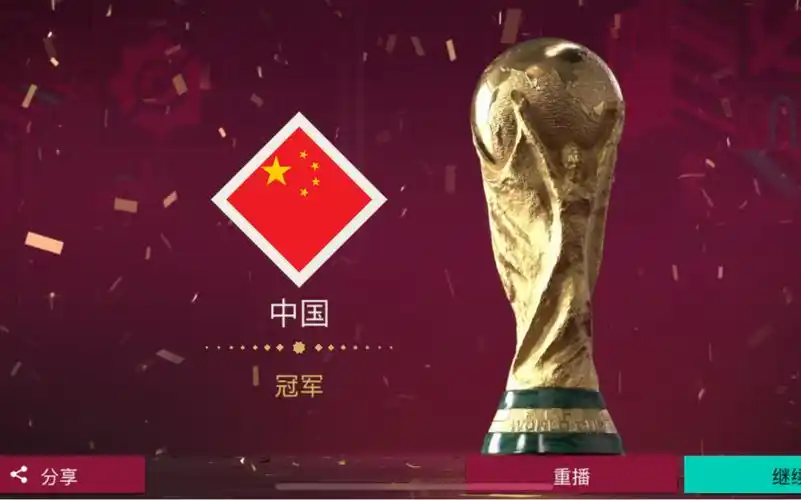 中国队勇夺世界杯!