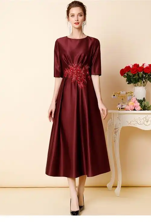 weinibai婚礼妈妈装高档礼服大品牌高端婚宴装妈妈高贵喜婆婆参加服码