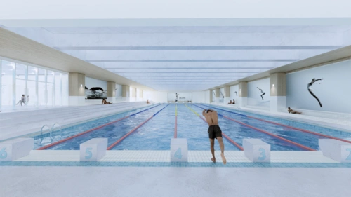 (游泳馆效果图)