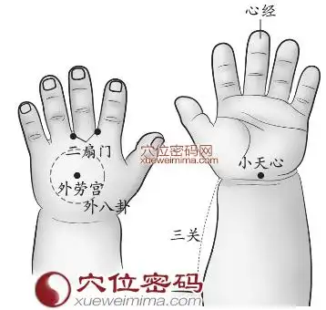 揉二扇门或掐揉二扇门