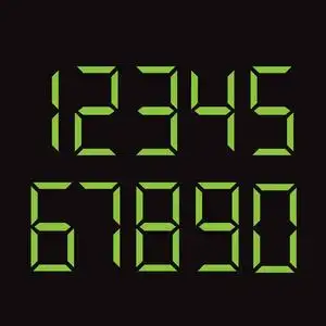 仅黑色数字字体仅数字.插图向量照片