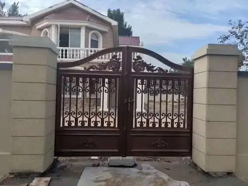 铝艺大门别墅庭院豪华铝合金乡村围墙双开门平移门院坝门围栏护栏