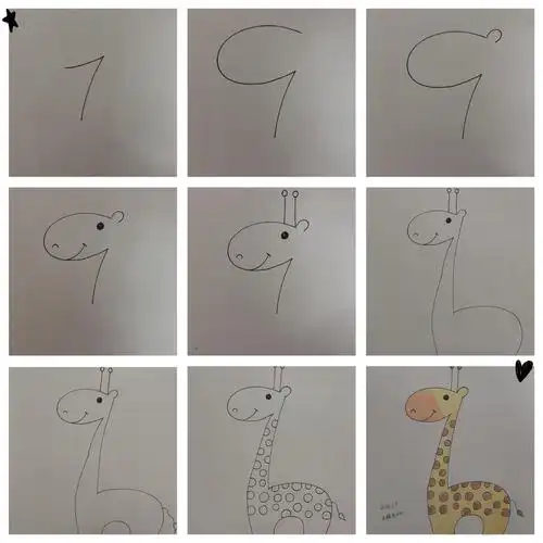 "抗疫不出门 停课不停学" 1-20数字画完整版