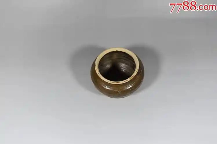 高古老瓷器元代酱釉小罐
