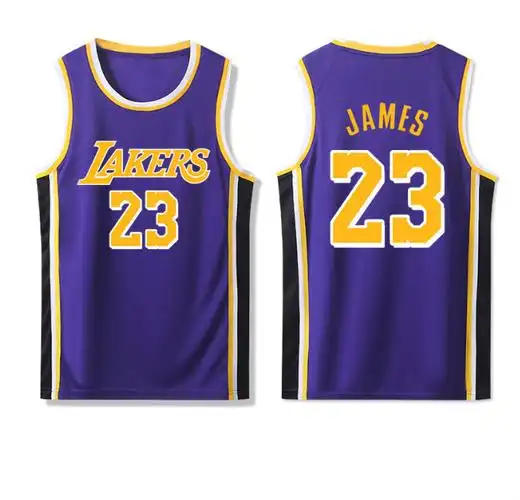湖人队詹姆斯球衣科比24号复古篮球服套装学生比赛队服大码两件套