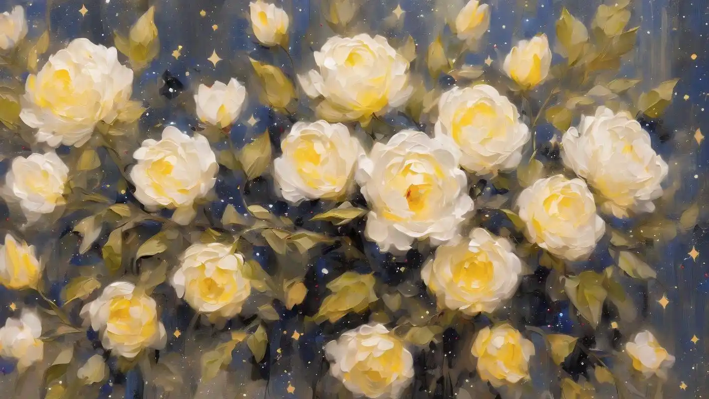 黄色星空背景图,梦幻又浪漫💛