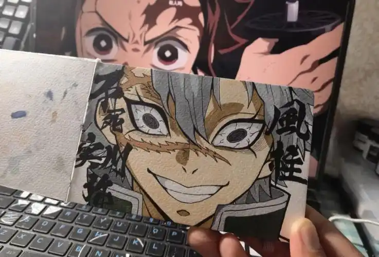 鬼灭之刃风柱不死川实弥手绘过程