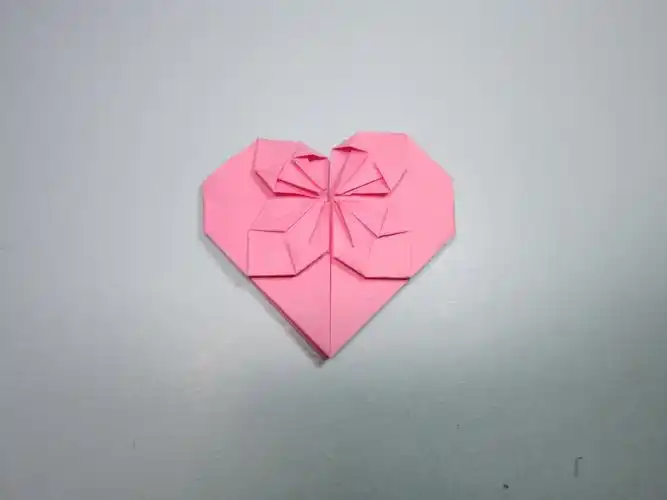 手工折纸爱心简单的心花怒放的折法折纸心