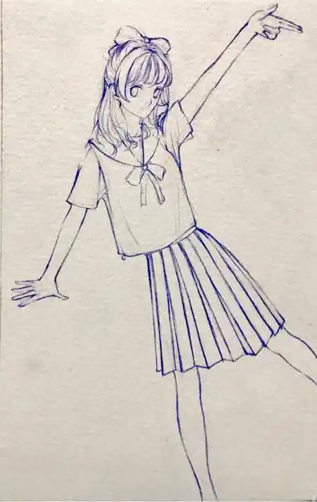 jk水手服简笔画