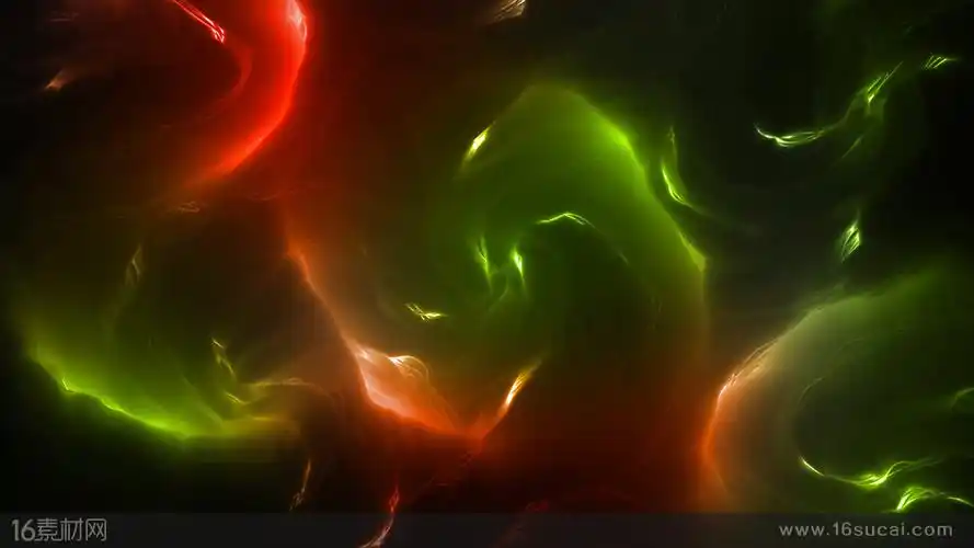 红绿色叠加平滑质感魔幻火焰背景高清图片