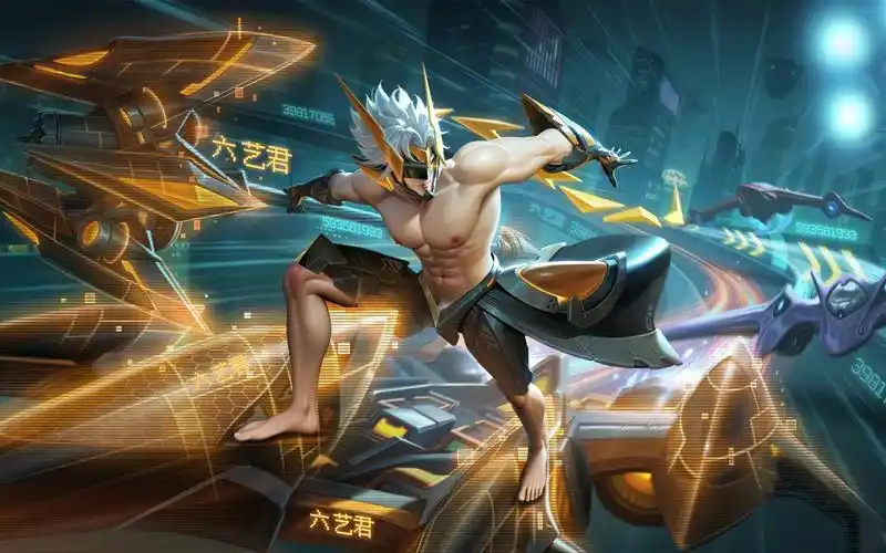 王者荣耀清凉装更衣室—孙策-末日机甲,江东小霸王的机甲装扮,男英雄