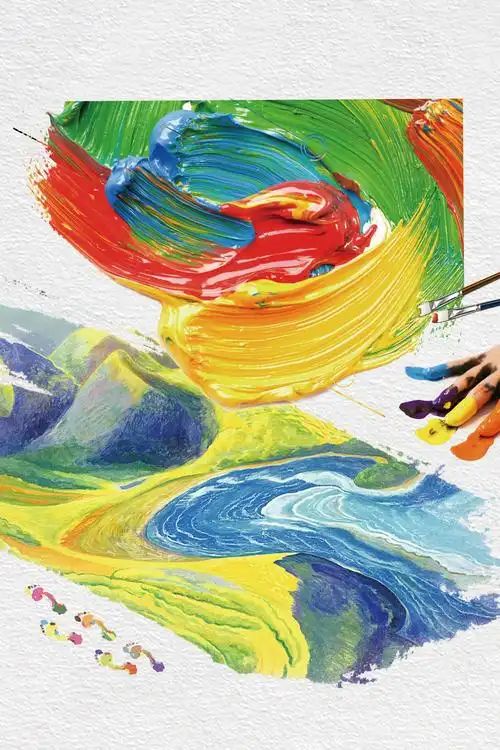 美术教育绘画少儿培训班海报背景素材