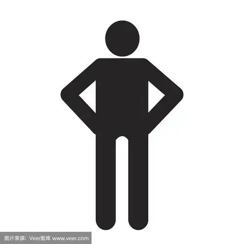 人体动作姿势图标插图设计