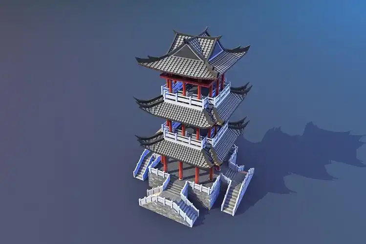 古建模型3dsmax三维建筑13p