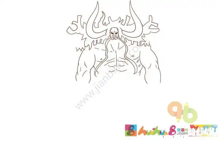 海贼王 百兽凯多简笔画图片