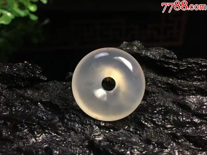 冰种水草玛瑙平安扣吊坠