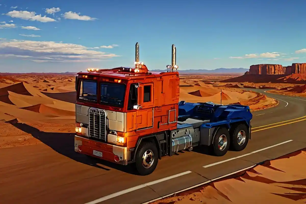 再来一组g1擎天柱经典卡车头～.#变形金刚 #ai绘画 #擎 - 抖音