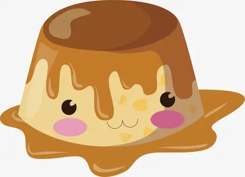 可爱卡通巧克力布丁