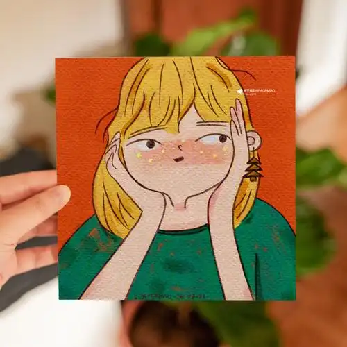 每日一画210726星星雀斑小女孩