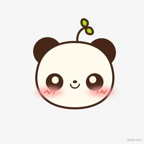 卡通熊猫头像png素材透明免抠图片-动植人物