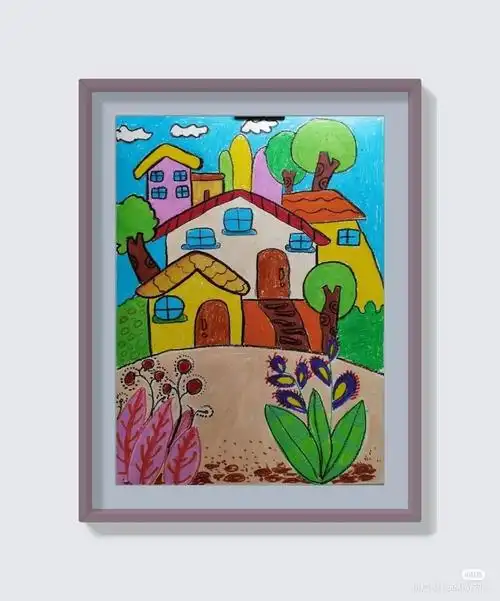 色彩二级  色彩风景想象画  练习图