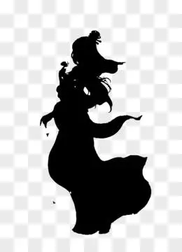 剪影女