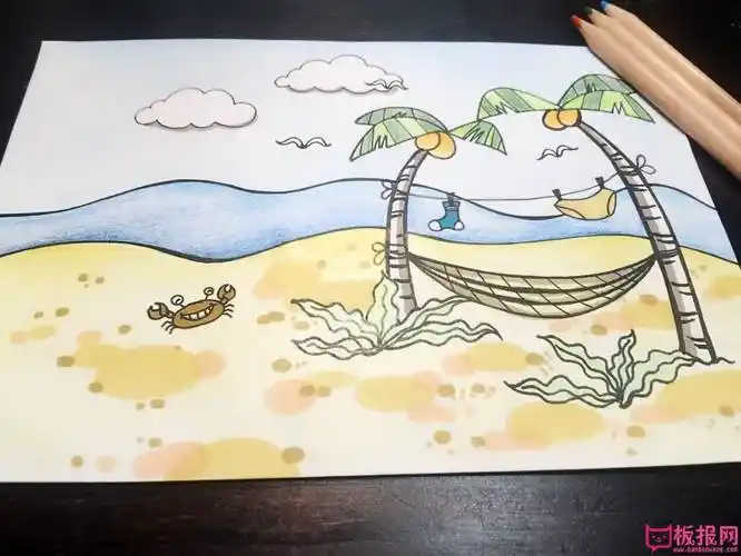海边风景简笔画海边风景简笔画彩色