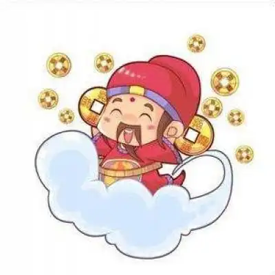 男人专用微信头像招财 卡通财神到