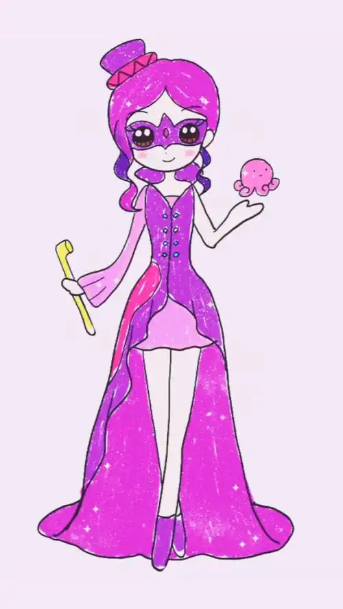 画叶罗丽 毒娘娘 动漫简笔画