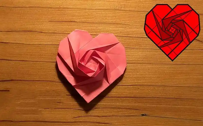 六一儿童节送给女生的小礼物,折纸爱心玫瑰,成品真好看