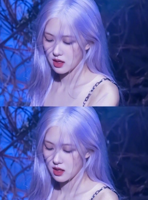 有种"整容"叫朴彩英换蓝色长发,前后判若两人,一般人驾驭不了_腾讯