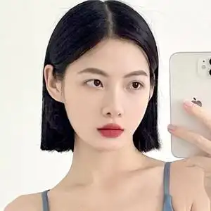 假发女短发中分无刘海日系网红圆脸假发套学生日常自然蓬松全头套