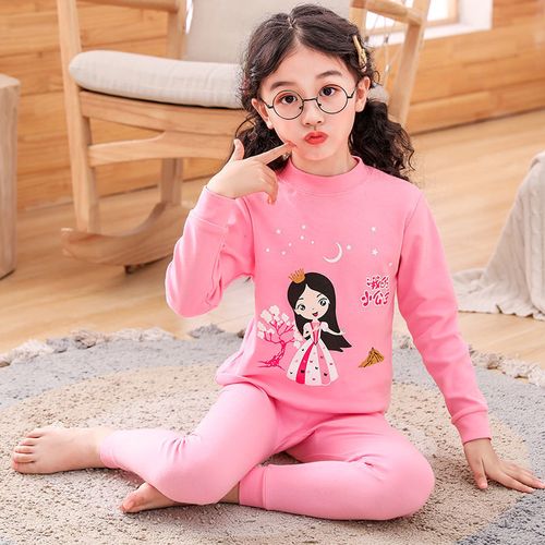 毛衫儿童保暖内衣2-14岁女童男童棉小孩睡衣棉小学生小女孩线衣线裤