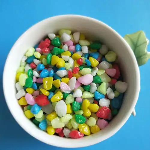 花盆装饰园艺五彩石七彩石彩色小石头多肉彩石厂家直销高亮工艺