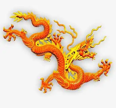 红色大气装饰中世纪巨龙装饰图(500x500)psdpng飞龙吉祥图案png矢量